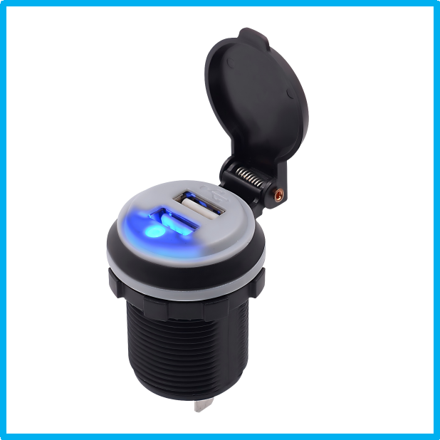 弹簧盖款4.2A双USB充电器